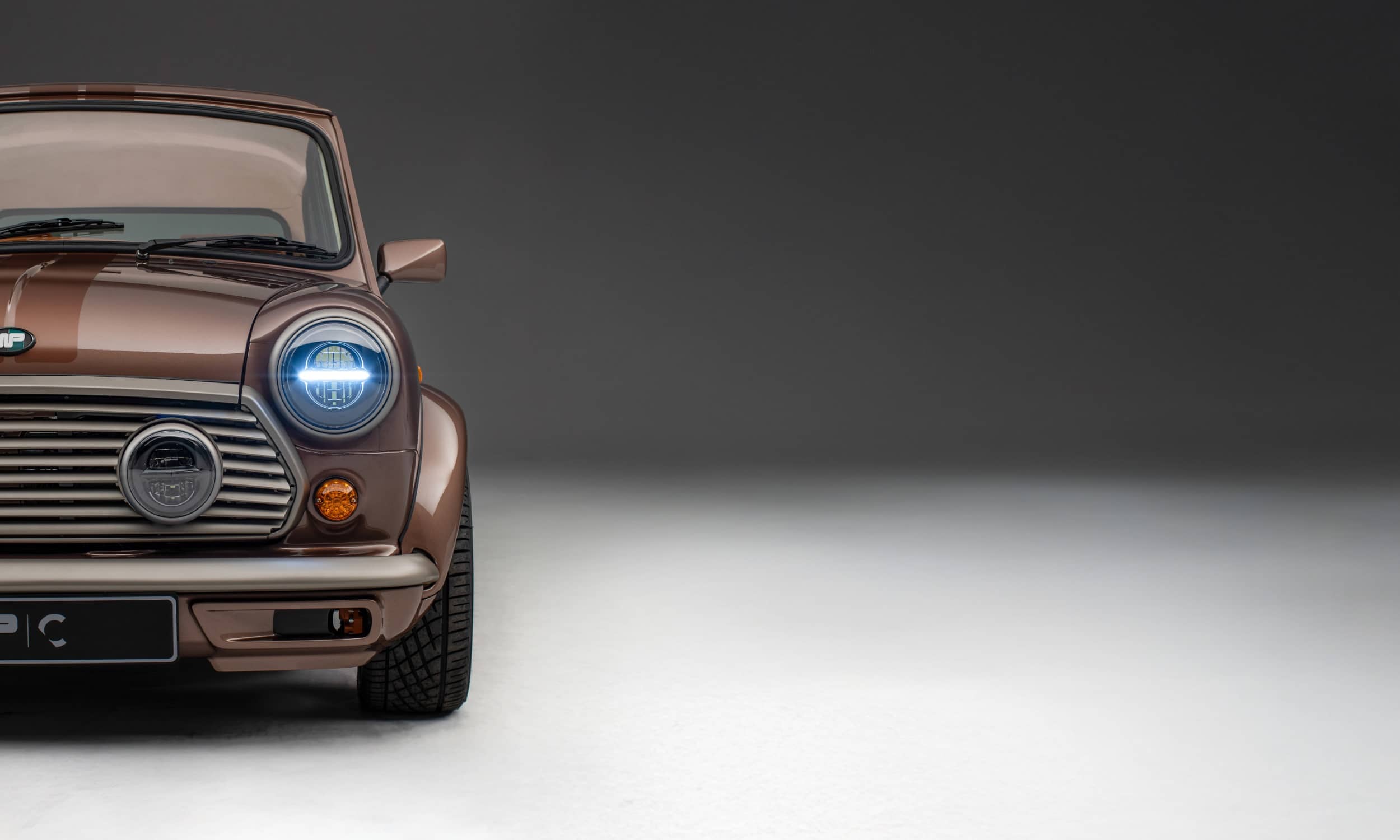 Wood and Pickett Mini Front Headlights View
