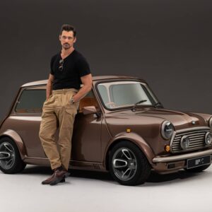 Wood and Pickett Classic Mini Designer and Model David Gandy